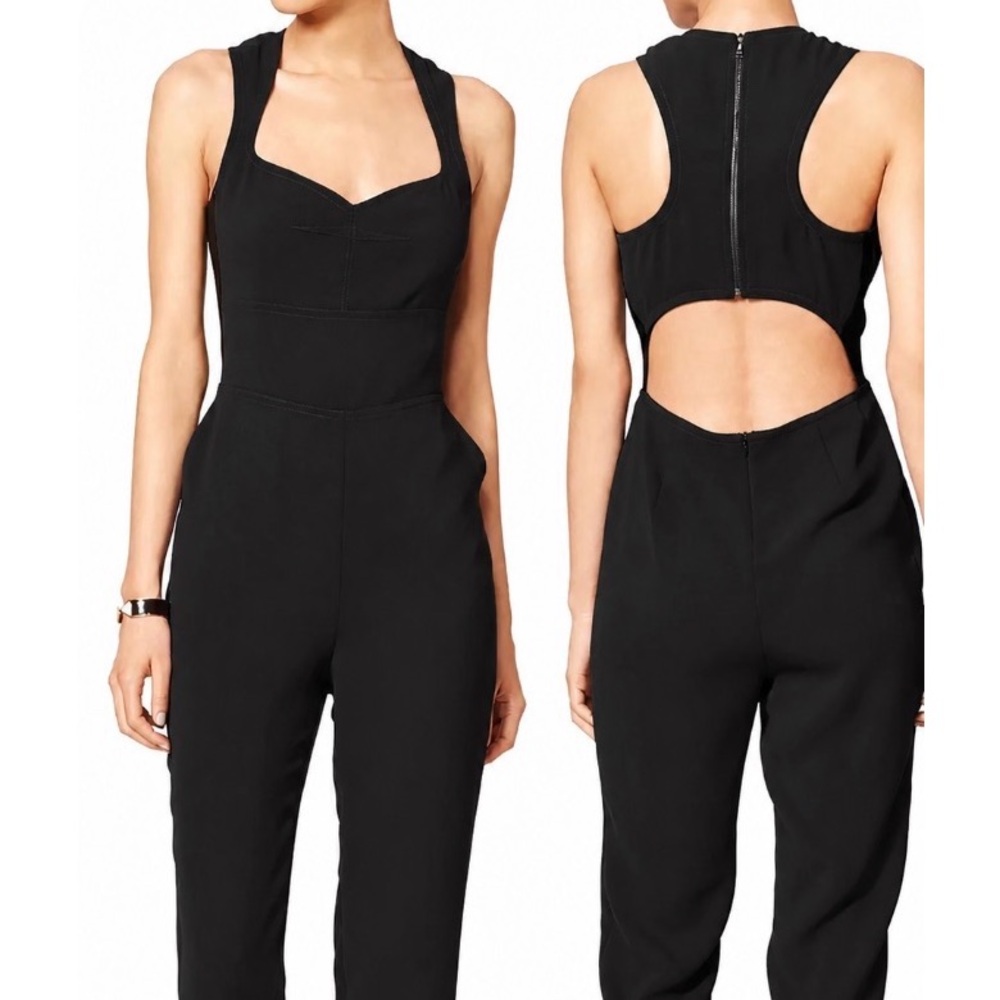 Yigal Azrouel Black Cutout Jumpsuit with Tailored Waist